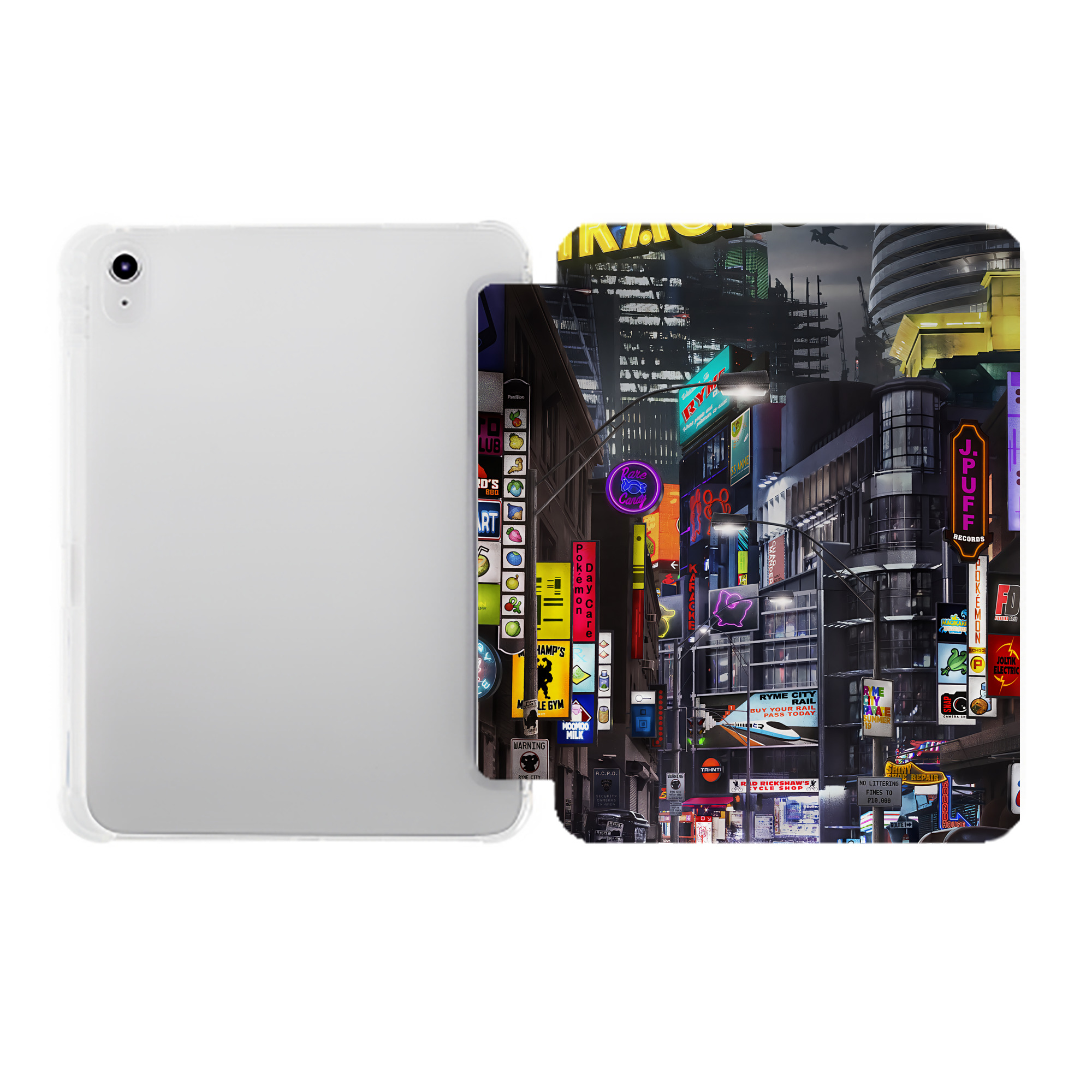 （画像用） ポケットモンスター Pokémon IPad ケース ペン収納付き 三つ折りスタンド PUレザー×シリコン 対応機種9.5/10.5/10.9インチ